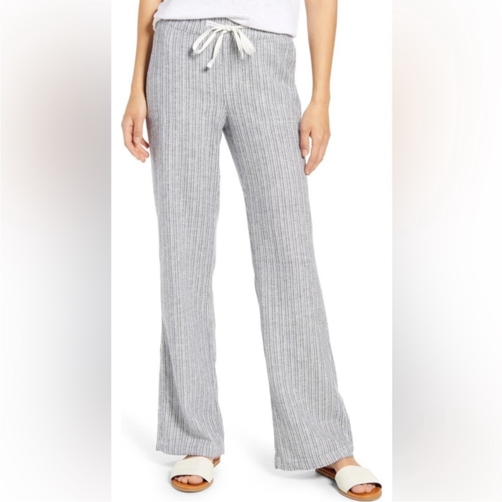 Caslon Linen Blend Wide Leg Pull-On Pants